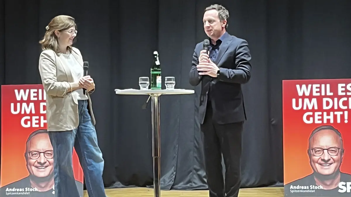 SPD Neujahrsempfang 2026 mit MdL Sascha Binder und Friederike Schüle (l.).