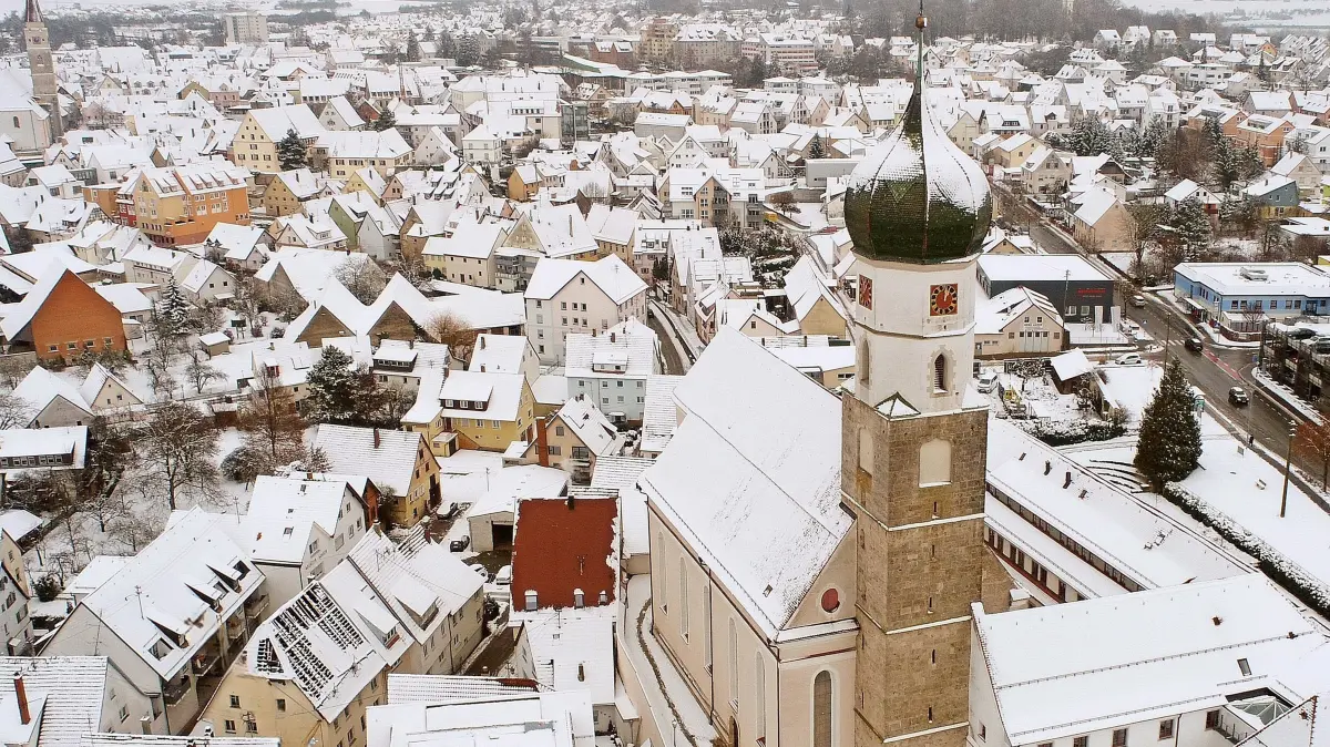 Blick auf Ehingen Kirchenstadt