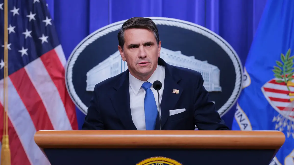 Deputy Attorney General Todd Blanche Holds News Conference At Justice Department: WASHINGTON, DC - JANUARY 30: Deputy Attorney General Todd Blanche speaks at a news conference to announce an update on the Epstein files at the Department of Justice on January 30, 2026 in Washington, DC. Blanche announced that the department had released three million additional pages in the investigation of convicted sex offender Jeffrey Epstein. Anna Moneymaker/Getty Images/AFP (Photo by Anna Moneymaker / GETTY IMAGES NORTH AMERICA / Getty Images via AFP)