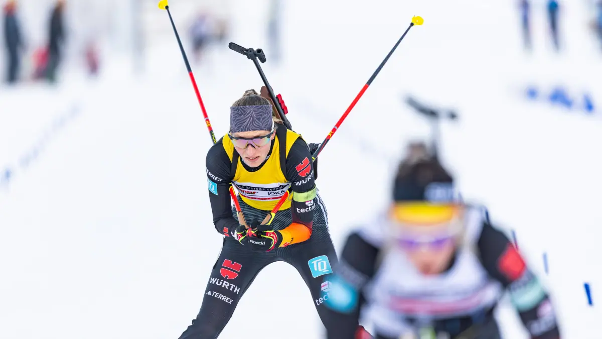 30.01.2026, GER, Biathlon, Saison 25/26, Maenner / Frauen / Jugend / Junioren, Deutsche Biathlonmeisterschaft im Rahmen des 4. DSV JOKA Deutschlandpokal : 30.01.2026, GER, Biathlon, Saison 25/26, Maenner / Frauen / Jugend / Junioren, Deutsche Biathlonmeisterschaft im Rahmen des 4. DSV JOKA Deutschlandpokal Lena Hanses DAV Ulm / ZOLL 98559 Oberhof LOTTO Thüringen ARENA am Renns Thüringen Deutschland *** 30 01 2026, GER, Biathlon, Season 25 26, Men Women Youth Juniors, German Biathlon Championships as part of the 4 DSV JOKA German Cup Lena Hanses DAV Ulm ZOLL 98559 Oberhof LOTTO Thüringen ARENA am Renns Thüringen Germany