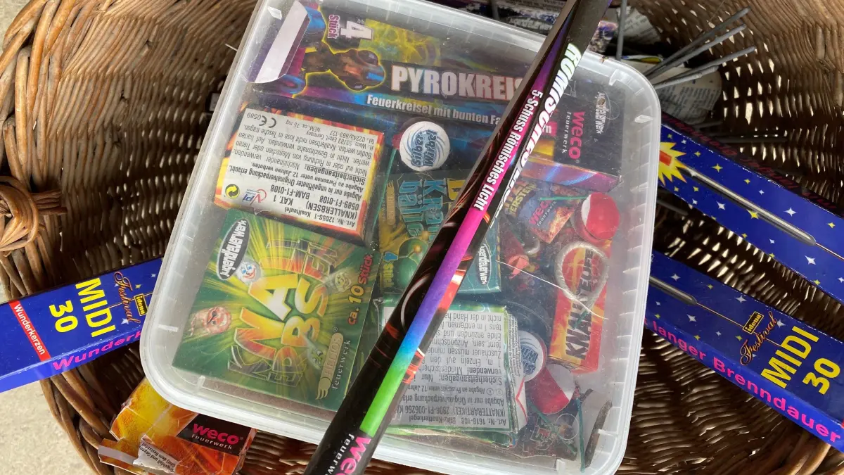 Reste Feuerwerk