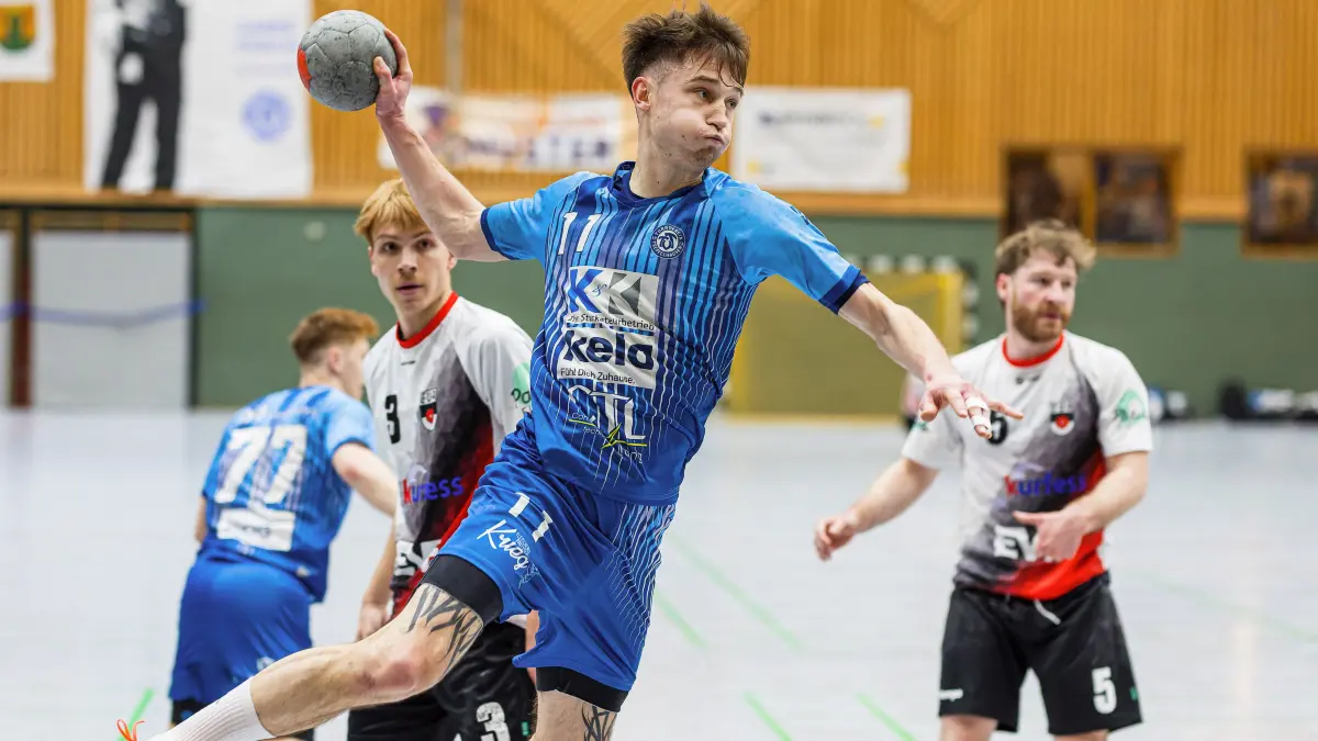 Handball Landesliga: Handball Landesliga; TV Treffelhausen - TV Altenstadt;
Armin Gold (TV Treffelhausen, #11);
31.01.2026; Alb-Sporthalle, Böhmenkirch.
Foto: Thomas Madel