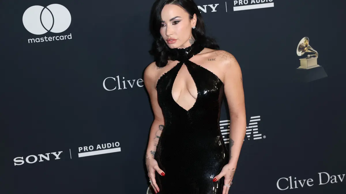 Clive Davis Pre-Grammy Gala - Arrivals: US singer-songwriter Demi Lovato attends the Recording Academy and Clive Davis' Salute To Industry Icons pre-Grammy gala at the Beverly Hilton hotel in Beverly Hills, California on January 31, 2026. (Photo by Patrick T. Fallon / AFP)
