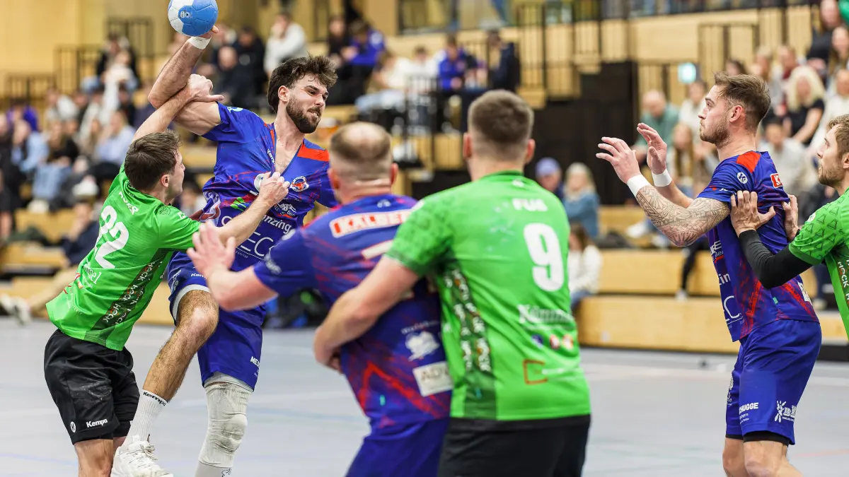 Handball Landesliga: Handball Landesliga; KuGiS Handball - TSV Köngen;
Marcos Haas (SG KuGi, #9);
31.01.2026; Bosig Hohensteinhalle; Gingen.
Foto: Thomas Madel