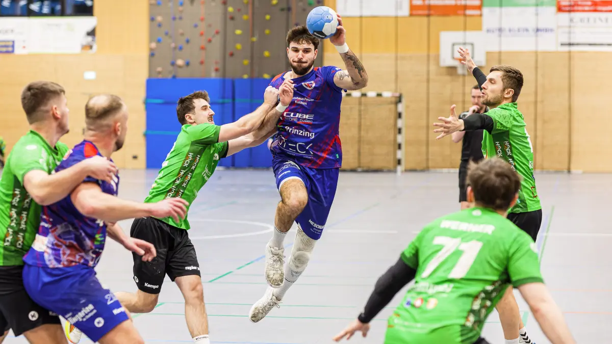 Handball Landesliga: Handball Landesliga; KuGiS Handball - TSV Köngen;
Marcos Haas (SG KuGi, #9);
31.01.2026; Bosig Hohensteinhalle; Gingen.
Foto: Thomas Madel