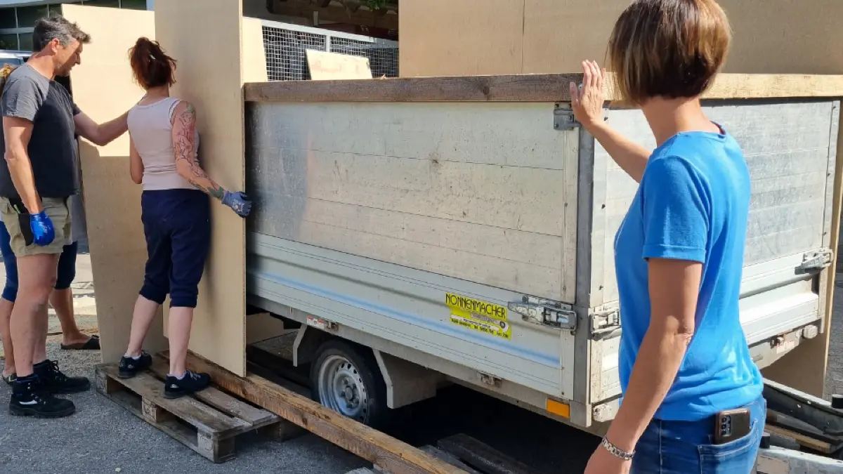 Pferdemarkt Gaildorf 2026 Umzug Vorbereitungen Schulförderverein Frickenhofen Festwagen