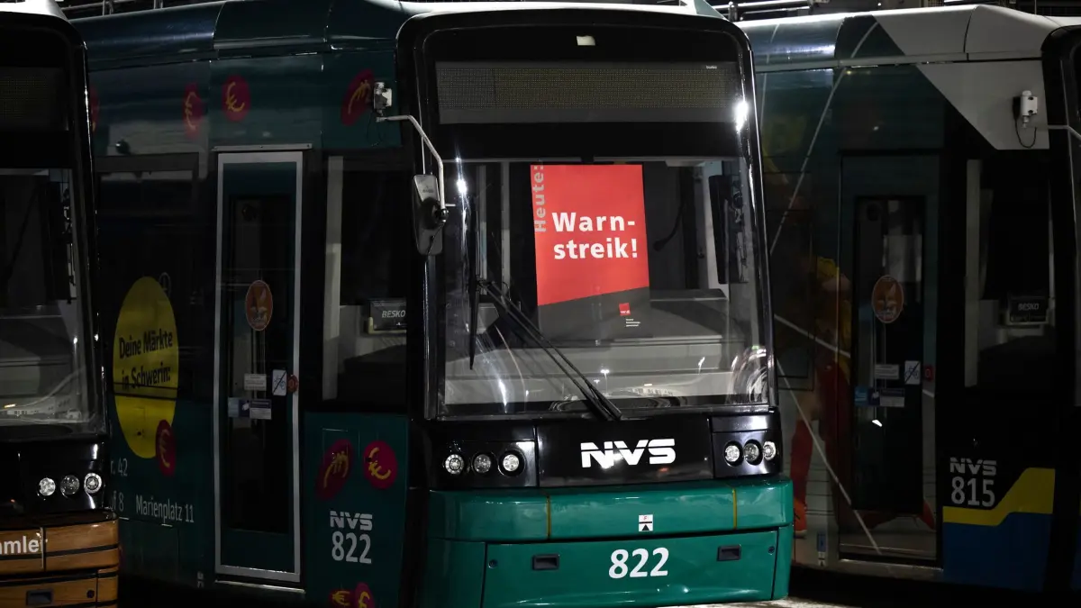 Verdi-Warnstreiks im Nahverkehr - Mecklenburg-Vorpommern