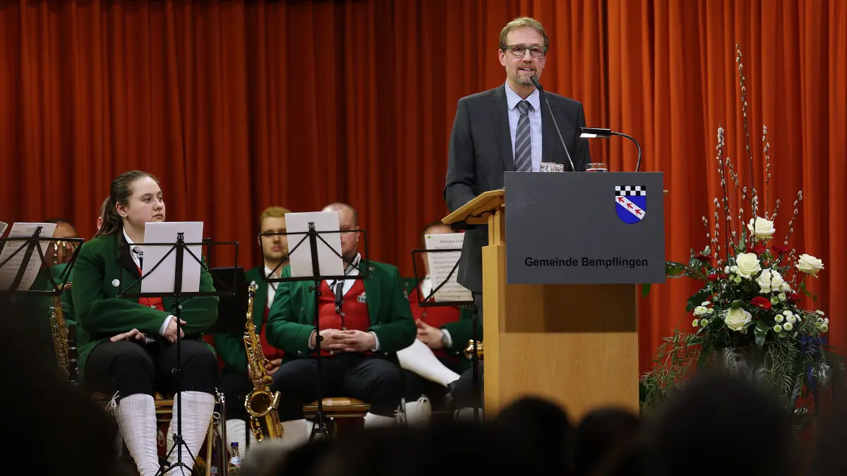 Bernd Welser bei seiner Abschiedsrede.