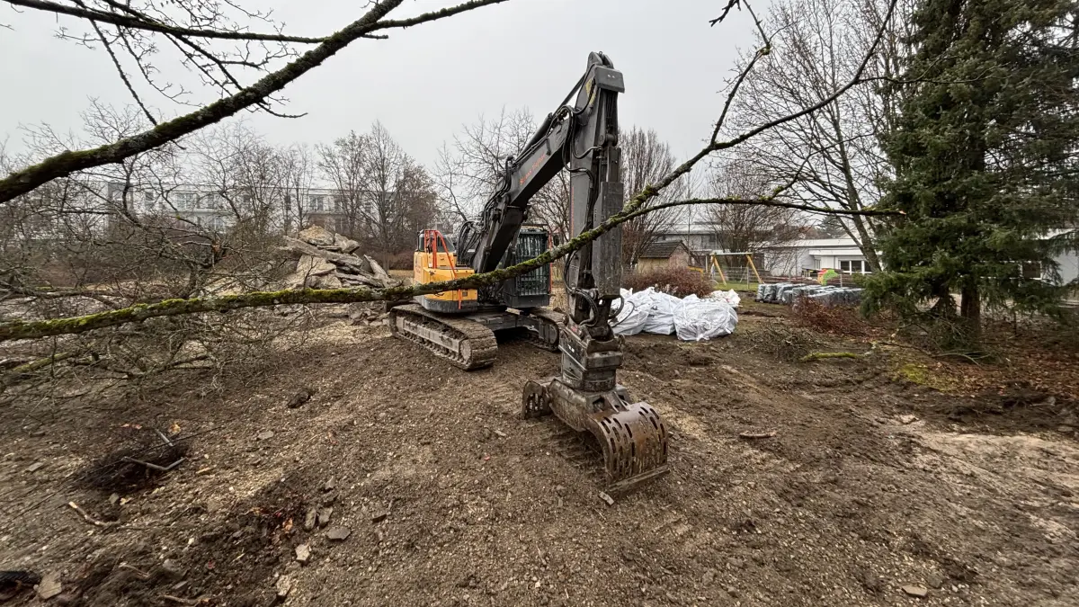 Baustelle in Nehren, Franz-Fecht-Straße, neben Kindergarten Reisser
