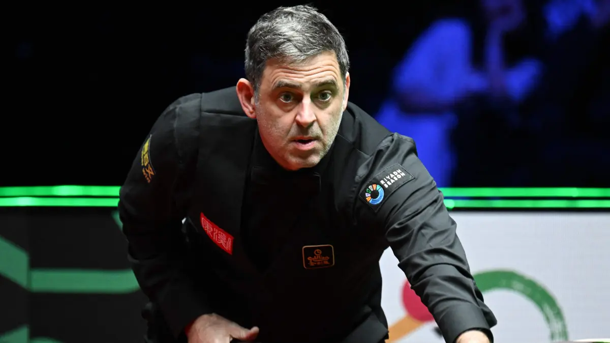 Britain's Ronnie O'Sullivan plays a shot against compatriot Joe O'Connor in round 1 of the Snooker World Grand Prix 2026 in Hong Kong on February 4, 2026. (Photo by Peter PARKS / AFP)