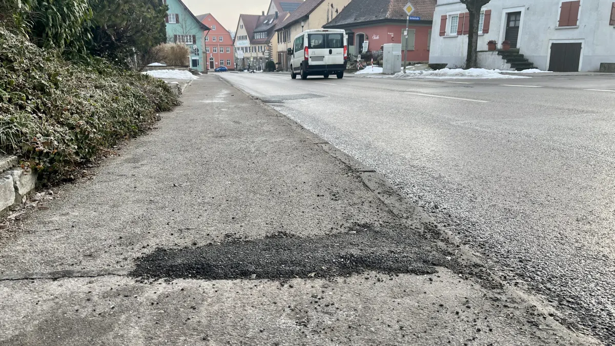 Sanierung Ortsdurchfahrt Bühlertann, auch Gehwege werden erneuert