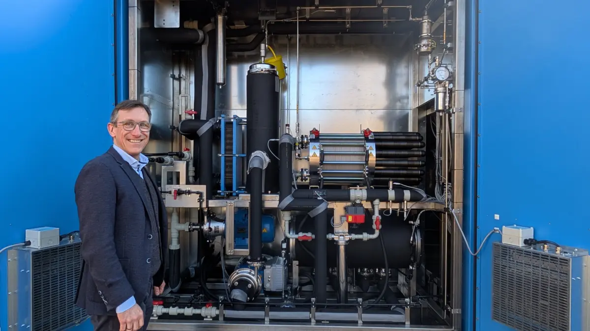 Wasserstoff-Elektrolyseur an der HFR, Prof. Harald Thorwarth