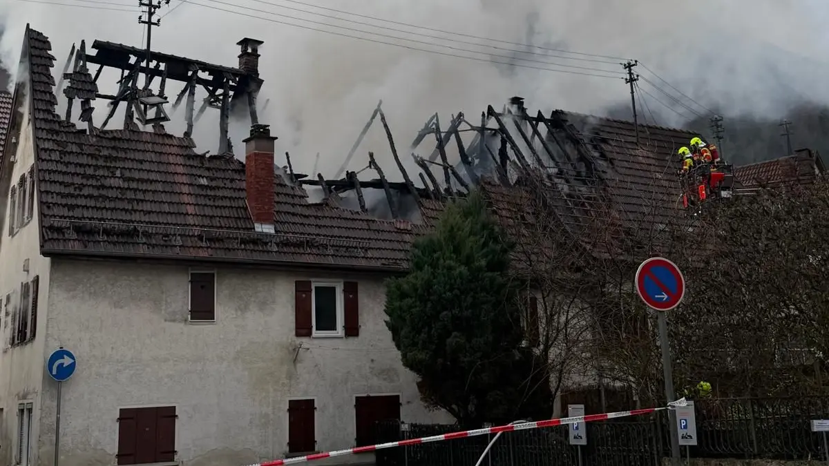 Brand Bad Urach Beim Fruchtkasten Altstadt