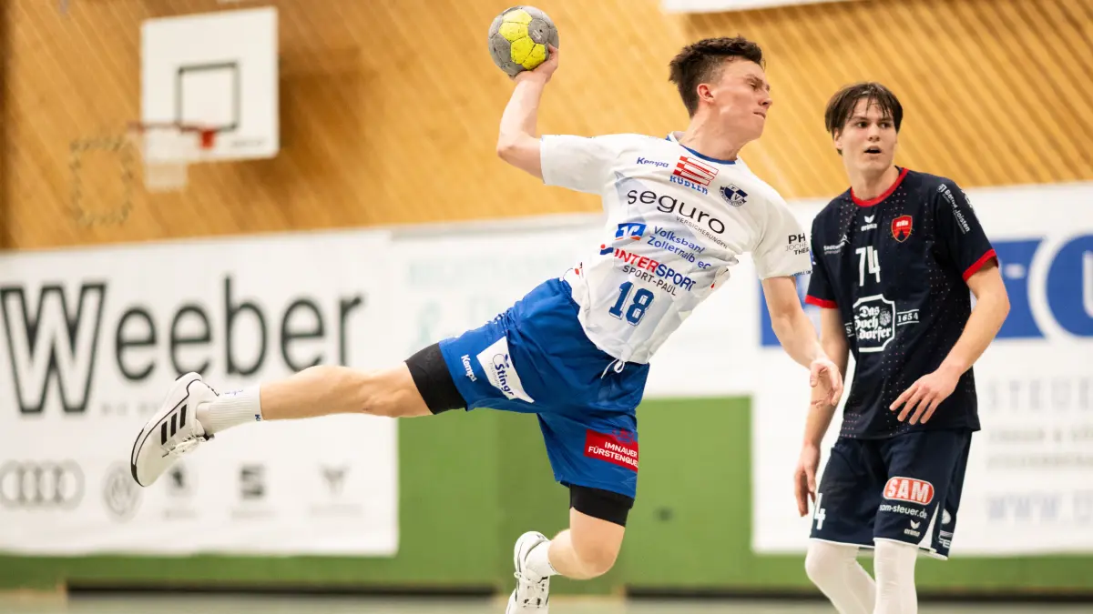 Mit voller Entschlossenheit beim Wurf: Felix Funke war einer der Garanten für den wichtigen Heimsieg des TV Weilstetten in der Handball-Oberliga gegen Kenzingen/Herbolzheim.