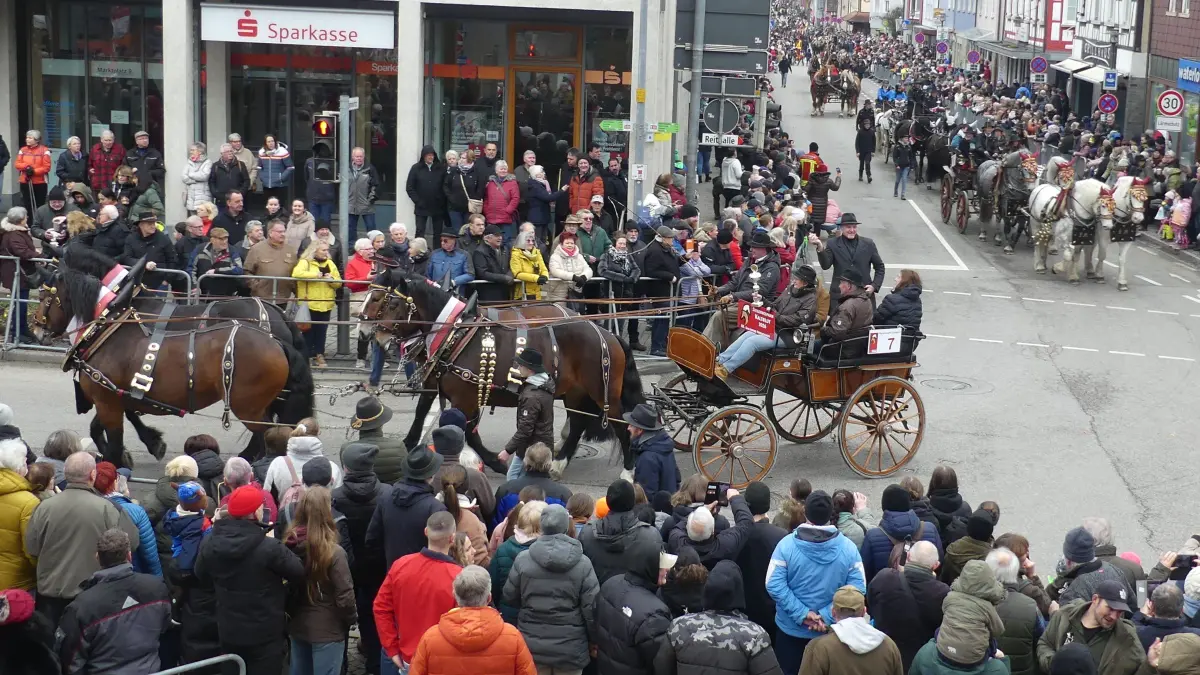 Pferdemarkt Gaildorf 9.02.2026, Festumzug durch die Innenstadt
