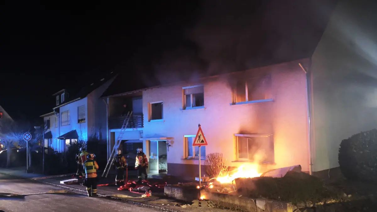 Zu einem Brand in der Unterkunft für Geflüchtete in der Oberen Gasse in Rangendingen rückte die Feuerwehr aus.