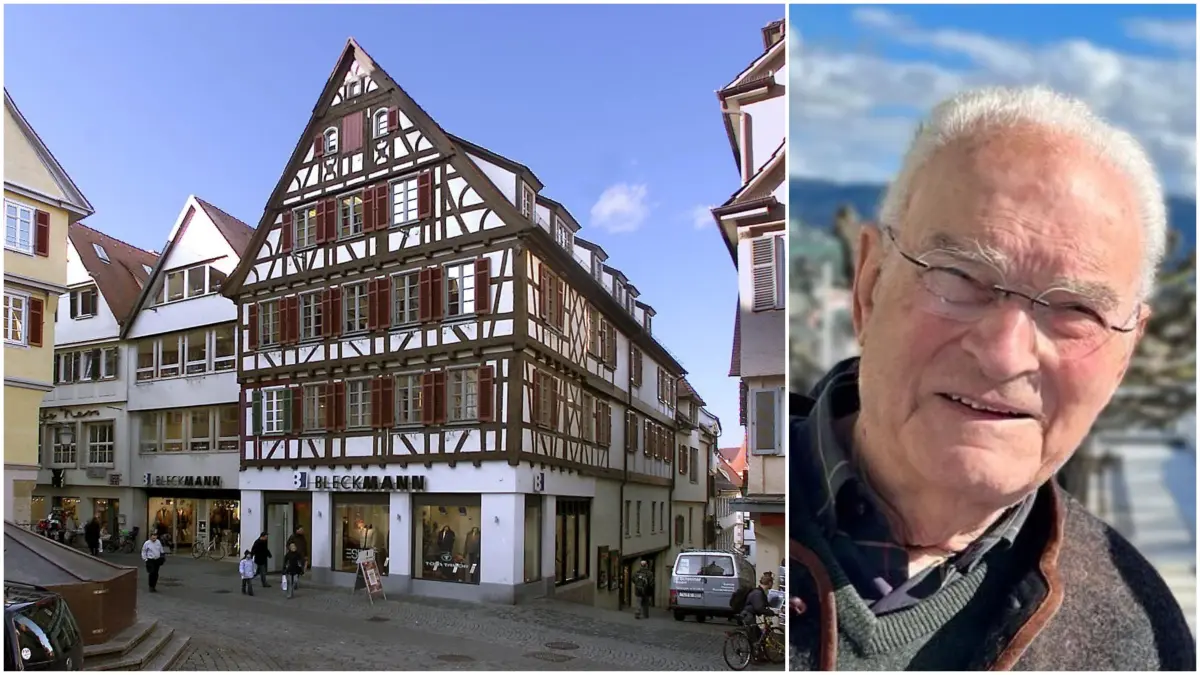 Bis Frühjahr 2004 war das Herrenmodehaus „Bleckmann“ am Tübinger Holzmarkt.