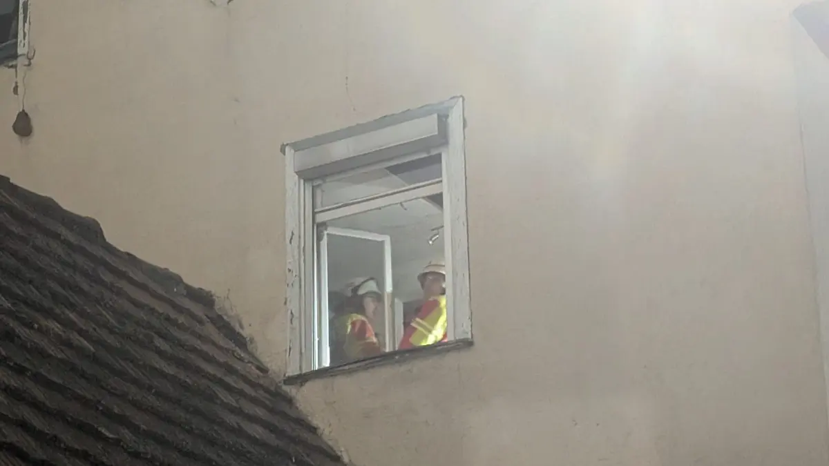 Brand in der Rottenburger Innenstadt am Freitagabend.