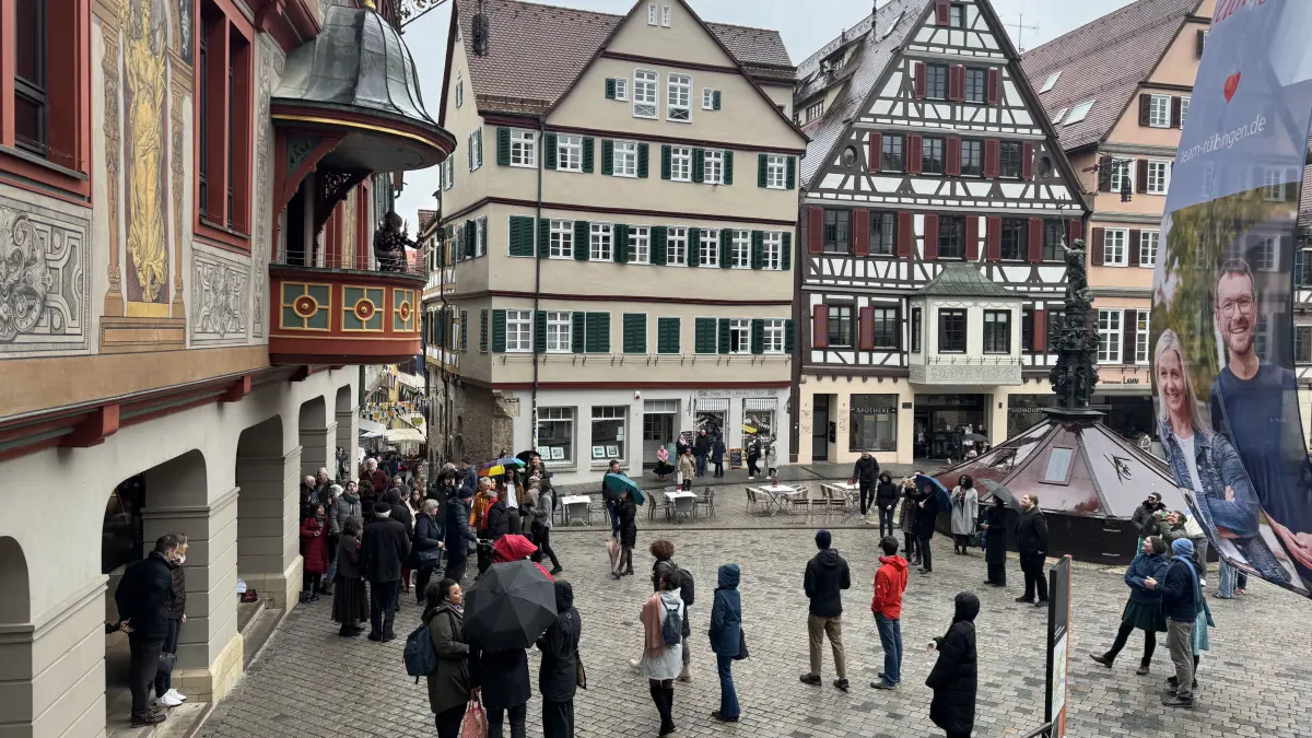 Der Marktplatz am Valentinstag