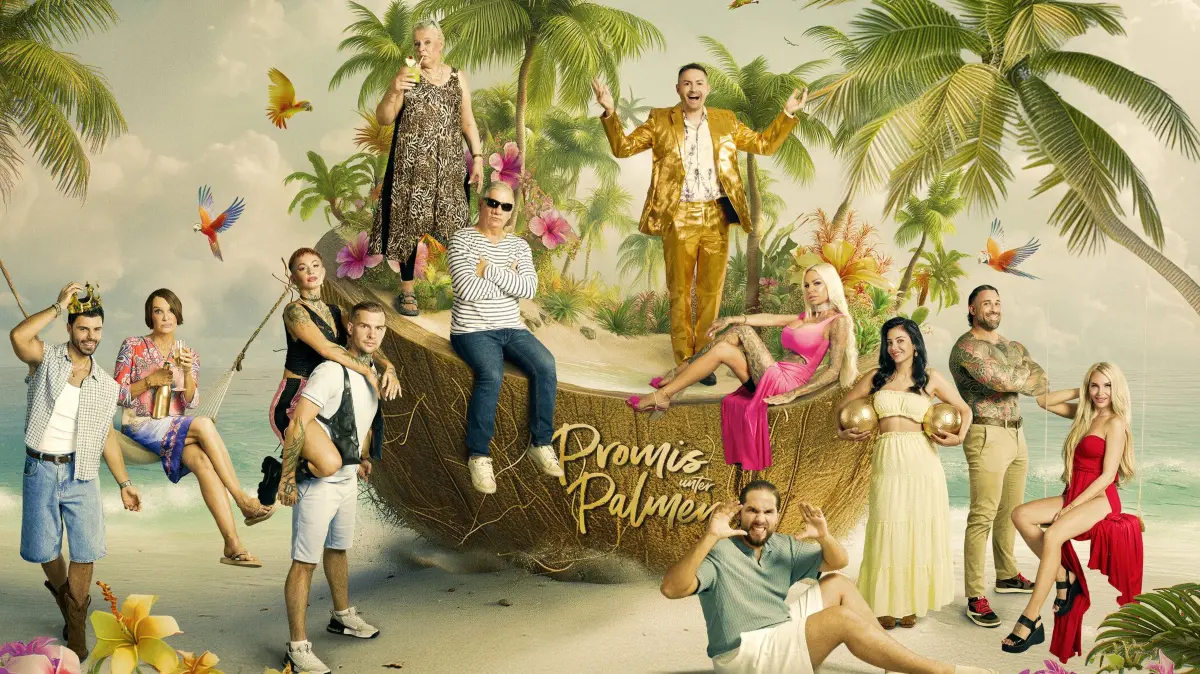 Zwölf Teilnehmende kämpfen bei „Promis unter Palmen“ um den Sieg.