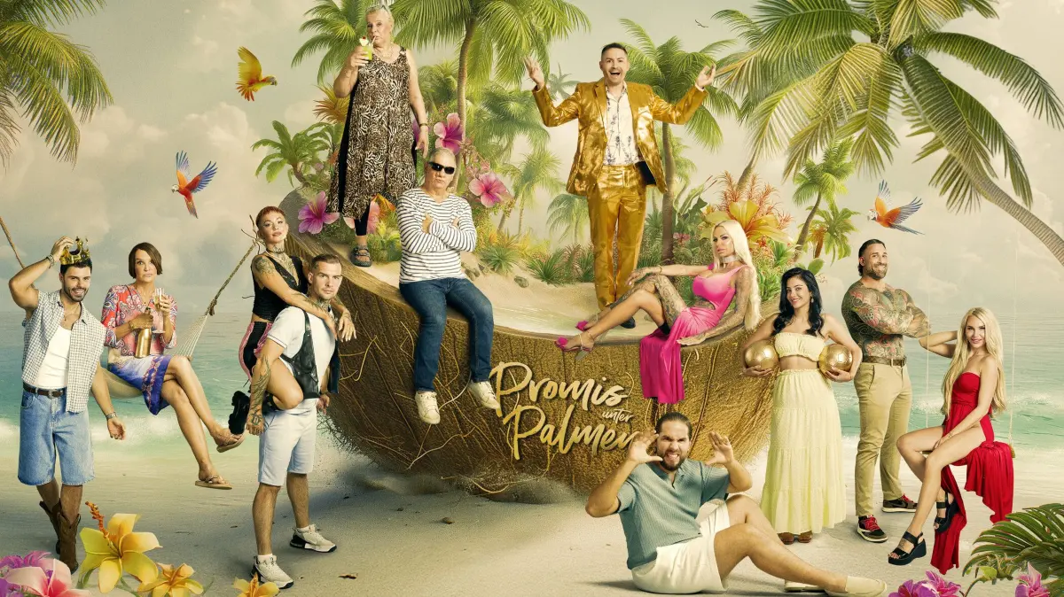 Zwölf Teilnehmende kämpfen bei „Promis unter Palmen“ um den Sieg.