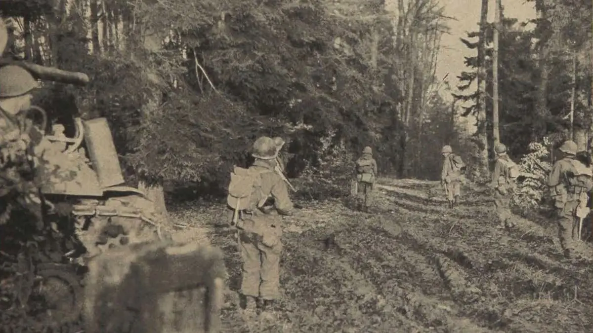 US-Soldaten auf dem Vormarsch