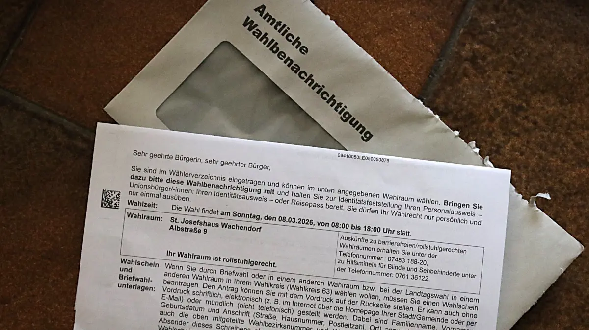 Wahlunterlagen für den Bürgerentscheid in Starzach