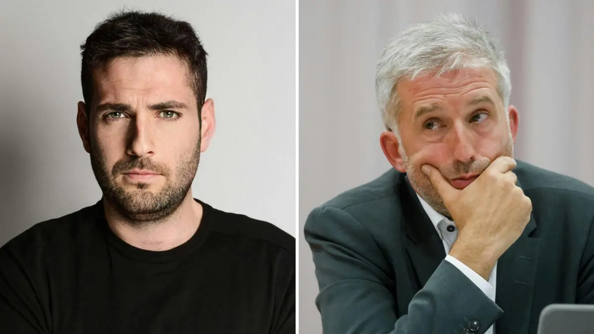 Ryyan Alshebl (links), Bürgermeister von Ostelsheim (Kreis Calw), wünscht sich Boris Palmer in einem Amt auf Landesebene.