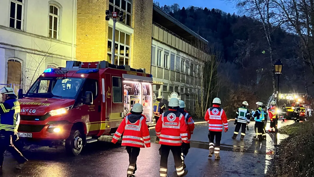 Einsatz am ehemaligen Kinderheim in Bad Imnau.