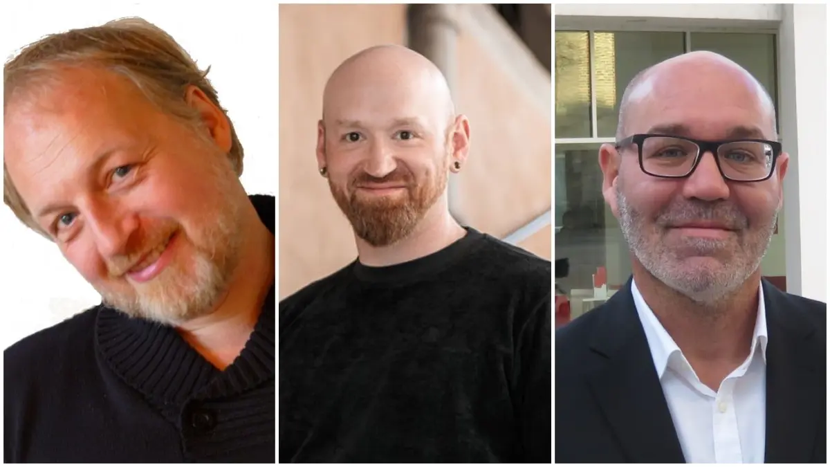 Treten als Direktkandidaten an: Falk Hirschel (Piraten, links), Bastian Röhm (Tierschutzpartei, Mitte) und Uwe Hoffmann (BSW).