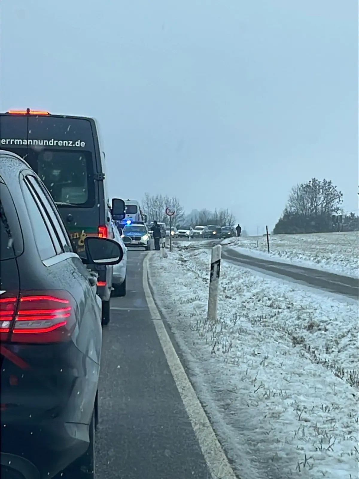 Unfall zwischen Weidach und Bermaringen