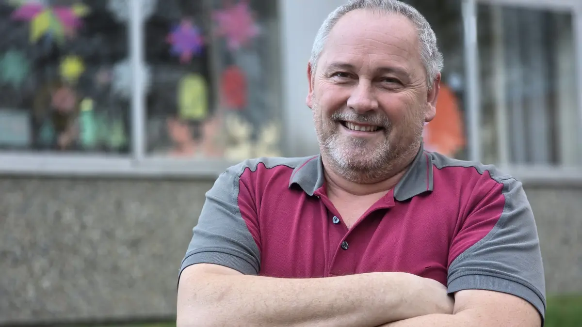 Frank Haug, Hausmeister, Waldbesitzer und Fan des Windkraft-Projekts in Ostdorf.