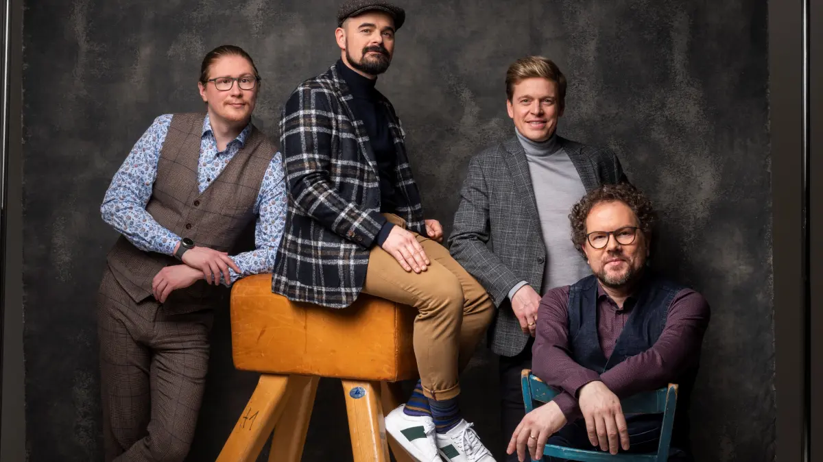 Das Ansbacher A-cappella-Ensemble Viva Voce hat lange in dieser Besetzung gesungen (von links): Andreas Kuch, Bastian Hupfer, David Lugert und Heiko Benjes. Für Andreas Kuch ist zwischenzeitlich Simon Eisen gekommen, Stefan Delanoff nimmt den Platz von Bastian Hupfer ein. Ein aktuelles Foto der Gruppe gibt es allerdings noch nicht.