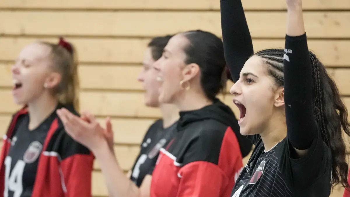 Volleyball, 3. Liga, VfB Ulm gegen USC Konstanz, Jubel