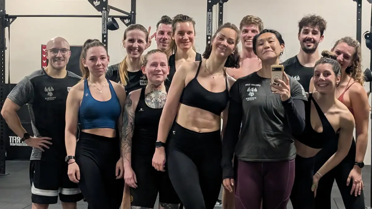 Verein Phoenix Athletics nach dem Training