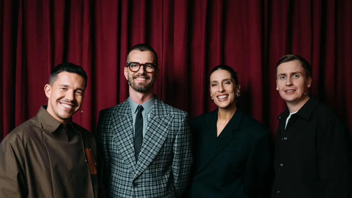 Nico Santos, Joko Winterscheidt, Andrea Petkovic und Till Reiners (v. l.).