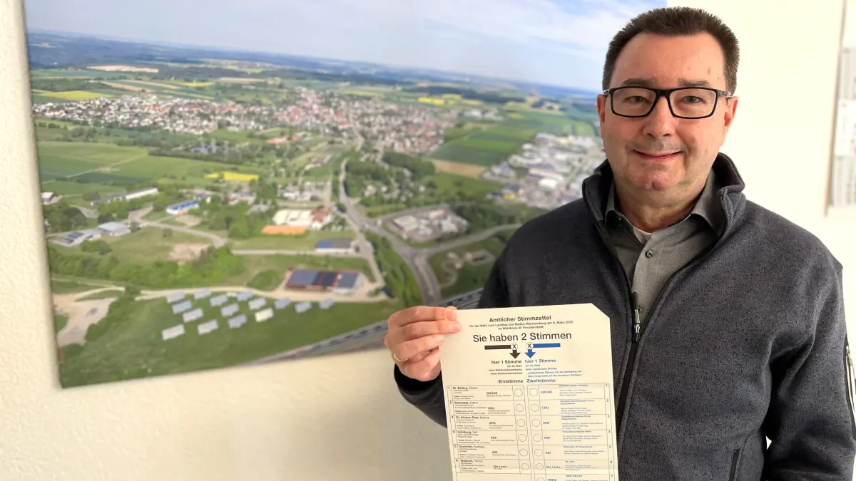 Theo Walz, Hauptamtsleiter der Gemeinde Empfingen, und sein Team sind für die bevorstehende Landtagswahl am 8. März gerüstet.