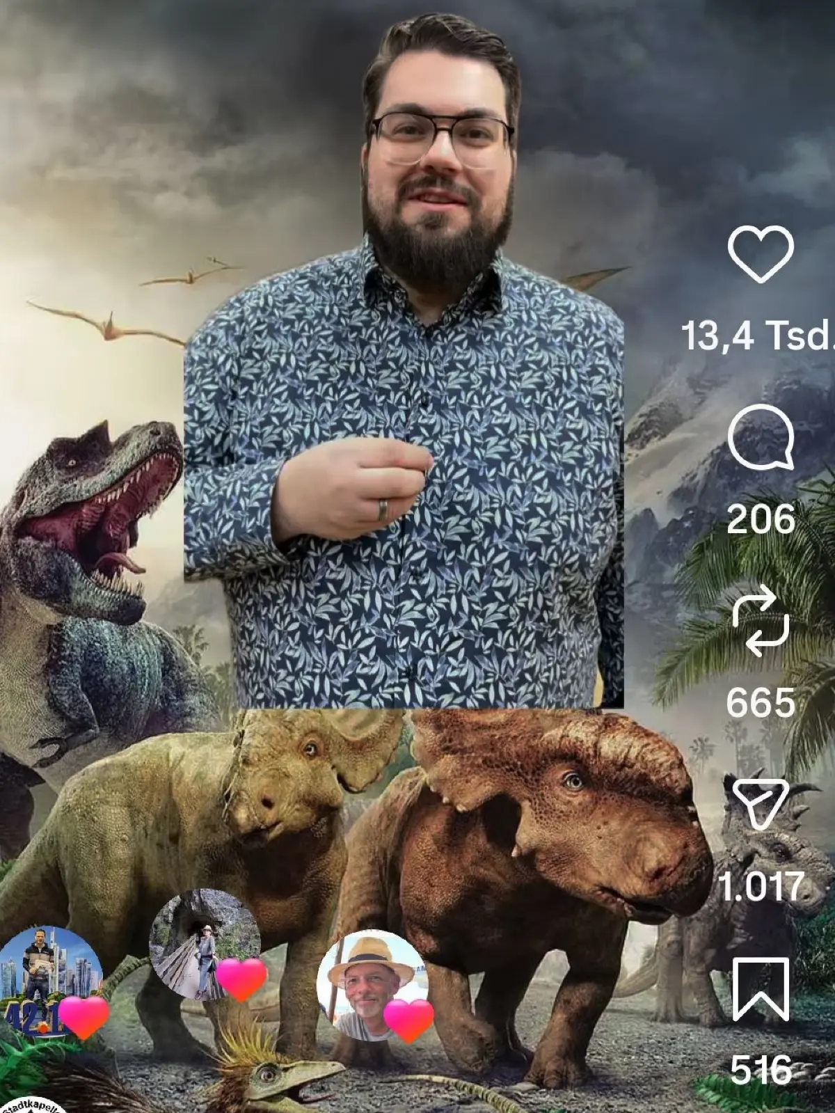 Video Jugendmusikschule Burladingen Leiter Kolb mit Dinos
