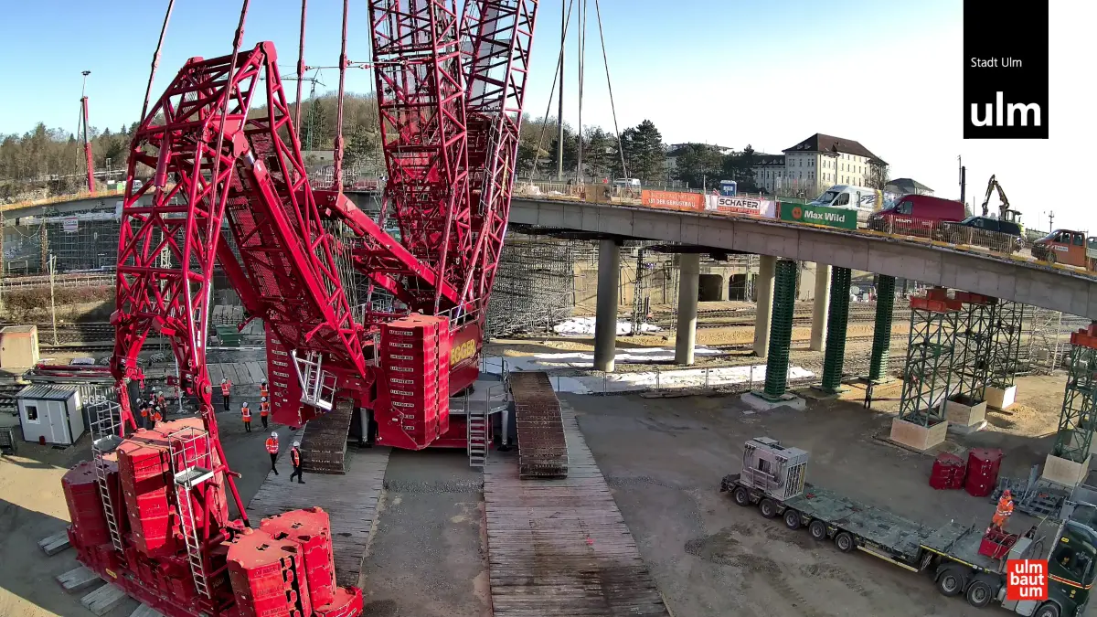 Kran Ulm B10-Baustelle