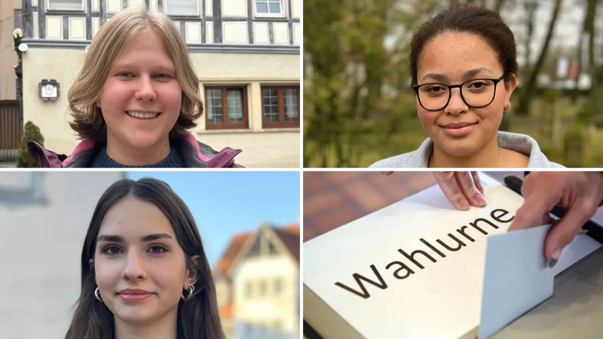 Rosina Waldenmaier (oben links) aus Hessental, Derya Janneh (daneben) aus Crailsheim und Katharina Rieder aus Gaildorf gehen am 8. März wählen. Allen dreien ist das nur möglich, weil das Wahlalter auf 16 herabgesetzt wurde. Sie begrüßen diese Änderung.