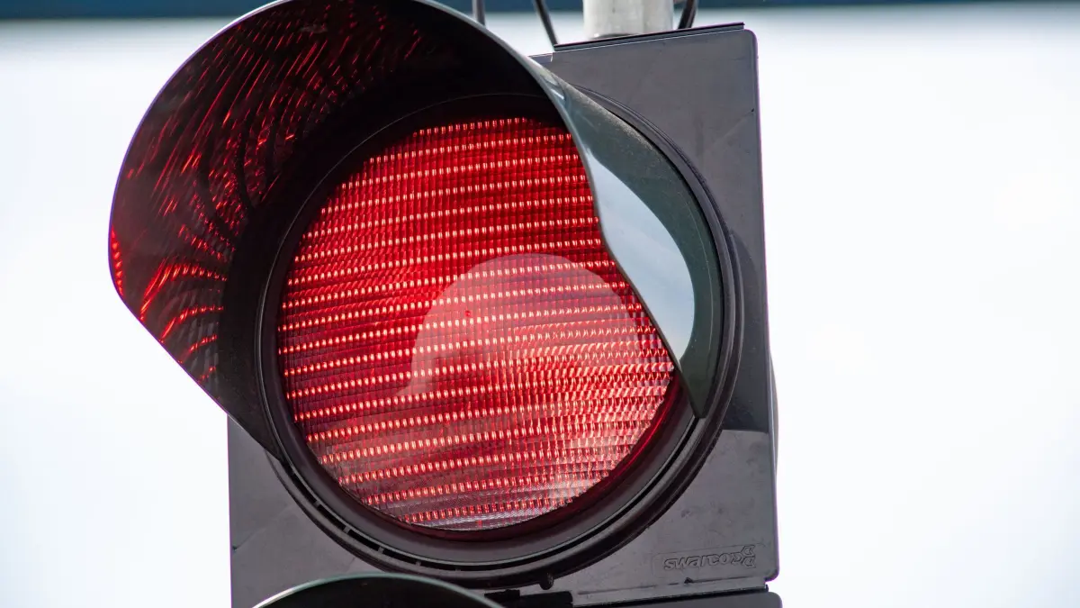 Rotlicht an einer Ampel