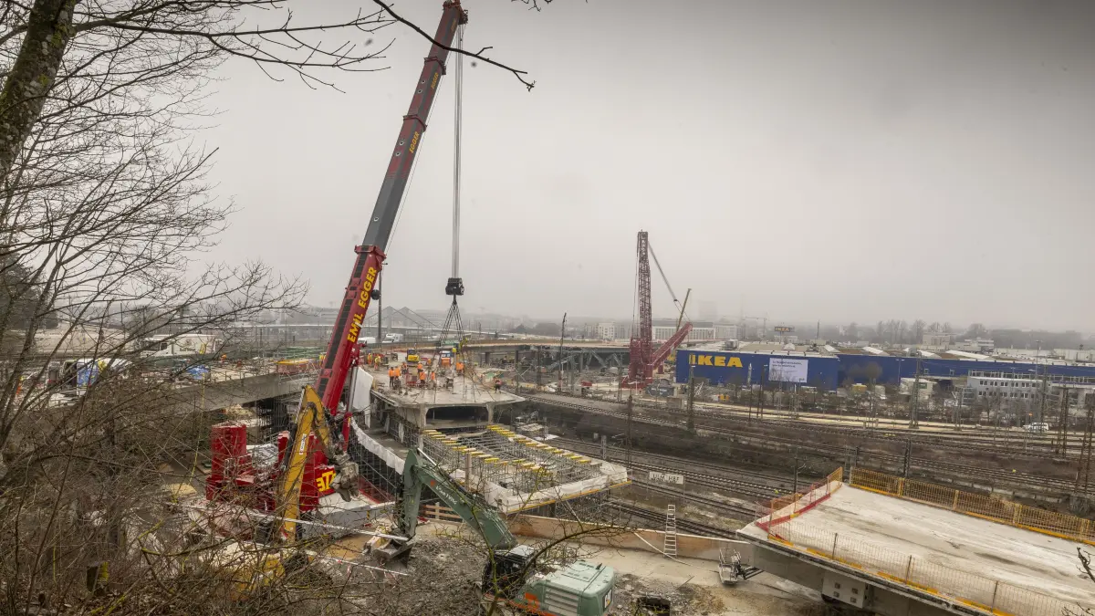 ulm Abbruch der Wallstraßenbrücke