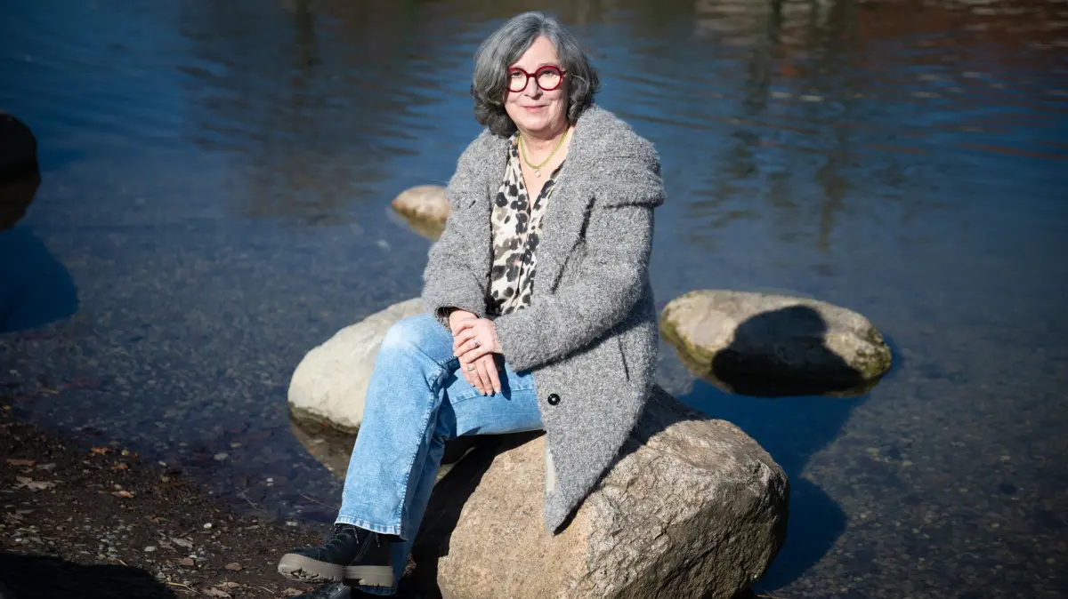 Uschi Kurz am Anlagensee