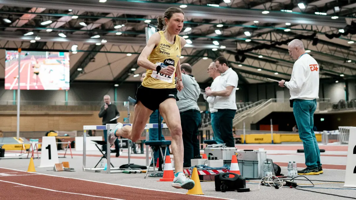 Hätte auf der letzten Runde des 3000-Meter-Laufes noch mehr Druck ausüben müssen: Elena Burkard.