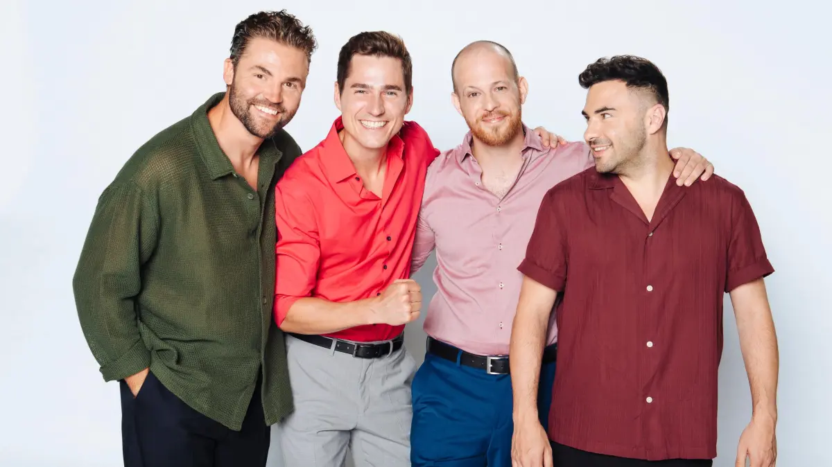 V.l.: Ben Heinrich (Bambi Hirschberger), Timothy Boldt (Ringo Huber), Patrick Müller (Tobias Lassner), Lars Steinhöfel (Easy Winter)