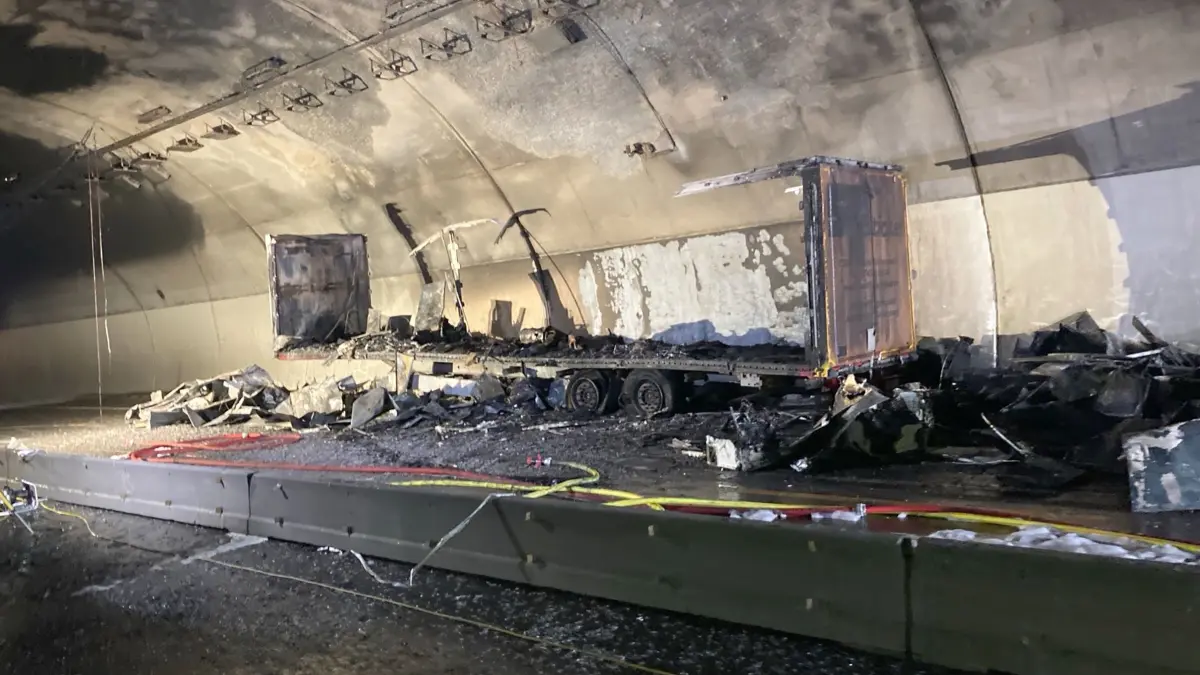 Engelbergtunnel - nach dem Brand