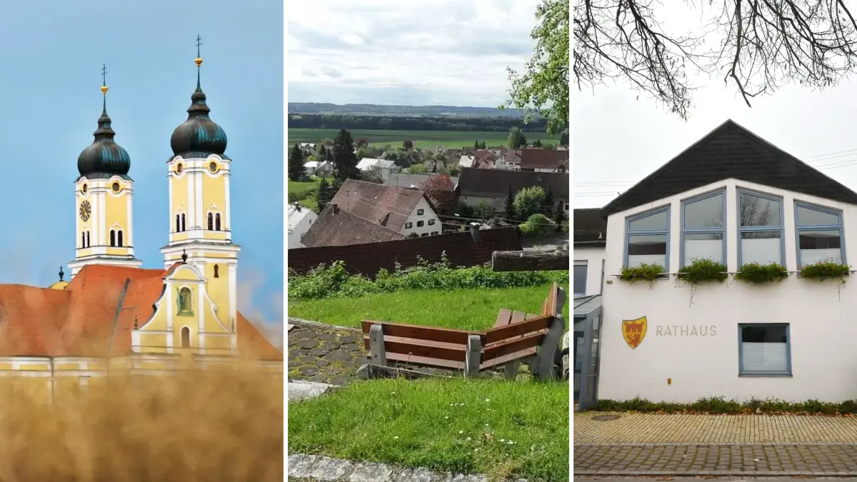 Im Landkreis Neu-Ulm entscheiden die Bürgerinnen und Bürger auch in Roggenburg, Osterberg und Kellmünz (von links) über ihren neuen Bürgermeister, Gemeinderat und Kreistag.