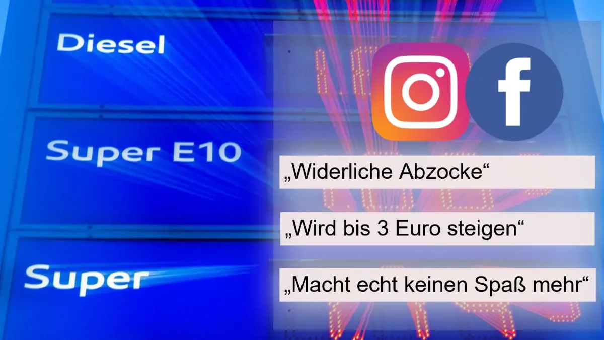 User in den Sozialen Medien reagieren mit Wut und Frust auf die gestiegenen Benzinpreise. Sowohl Benzin als auch Diesel hatten sich nach dem Angriff der USA und Israels auf den Iran um 8-12 Prozent verteuert.