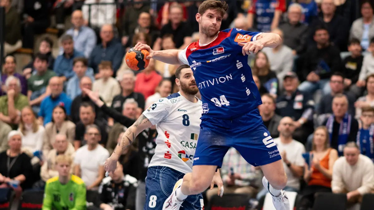 Georg Poehle, (HBW Balingen Weilstetten, #94),
HBW Balingen Weilstetten vs. 1. VFL Potsdam, Handball, 2. Bundesliga, 18. Spieltag, Saison 2025/2026, 07.02.2026
Eibner-Pressefoto/Andreas Ulmer