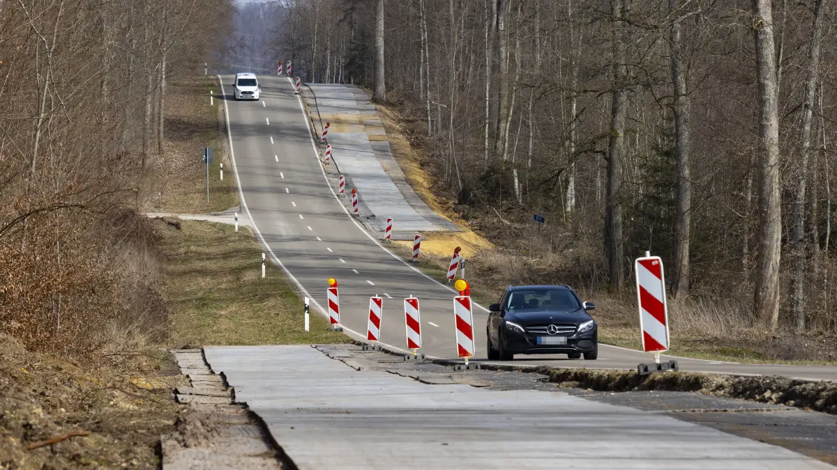 Amstetten, Ziegelwald, Schalkstetten, Wege für den Transport von Windkraftanlage